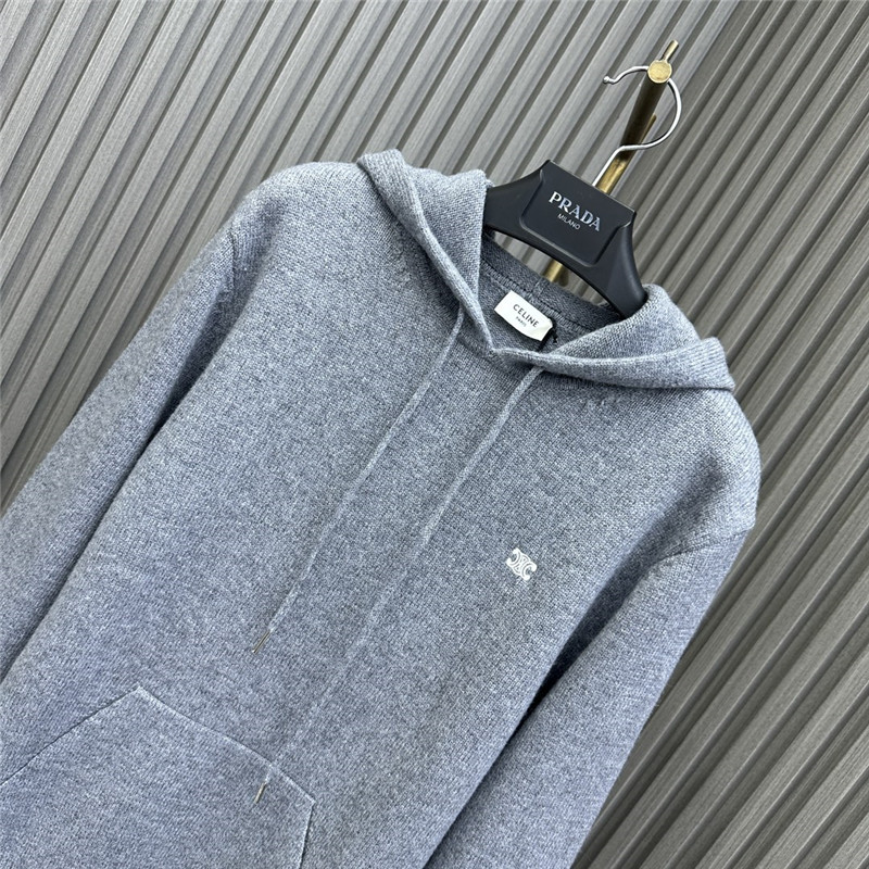 Ce1i*e logo hooded sweatshirt grey