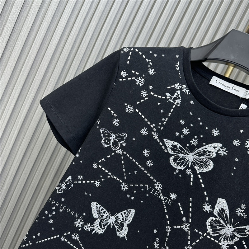 D10r heavy beaded butterfly t-shirt
