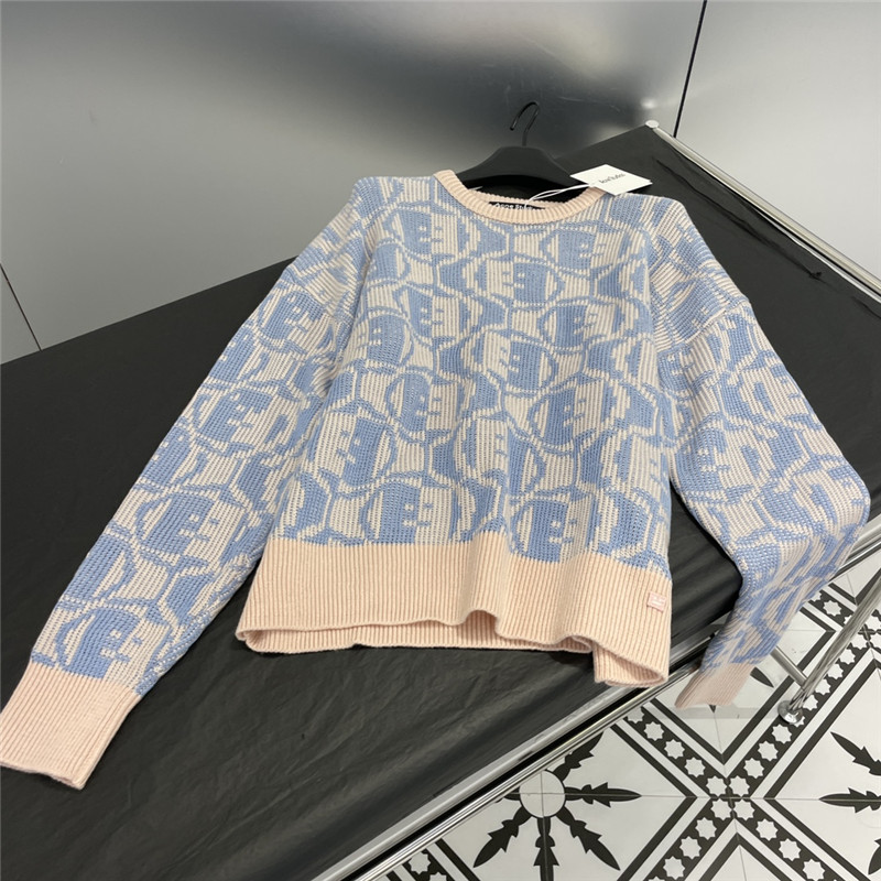Acne Studios Jacquard Sweater Beige