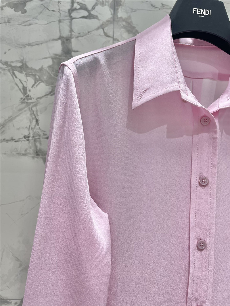 F**di new silk satin striped shirt