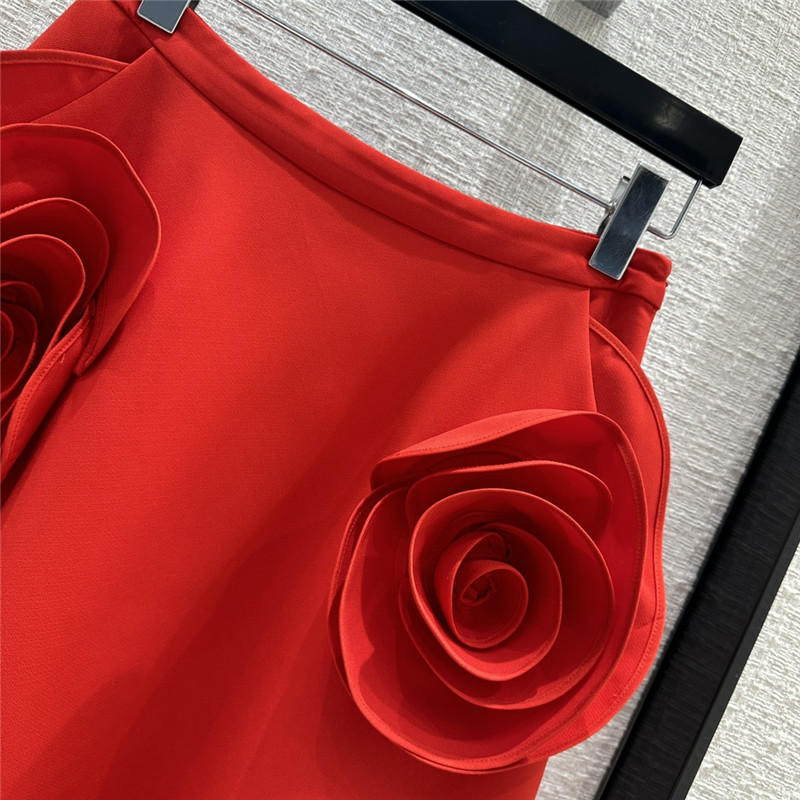 Va1e*ntin0 three-dimensional large flower pocket midi skirt