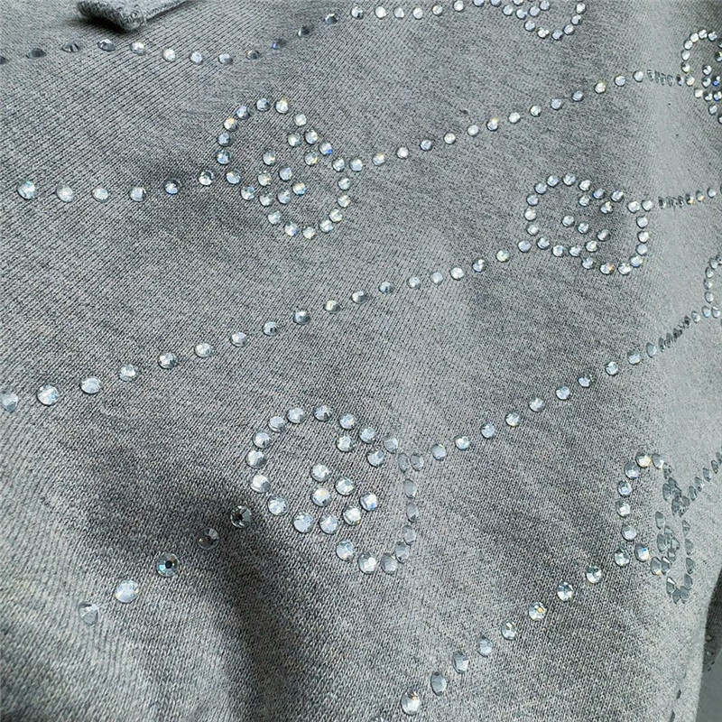 Gvc*1 embellished hooded sweatshirt grey