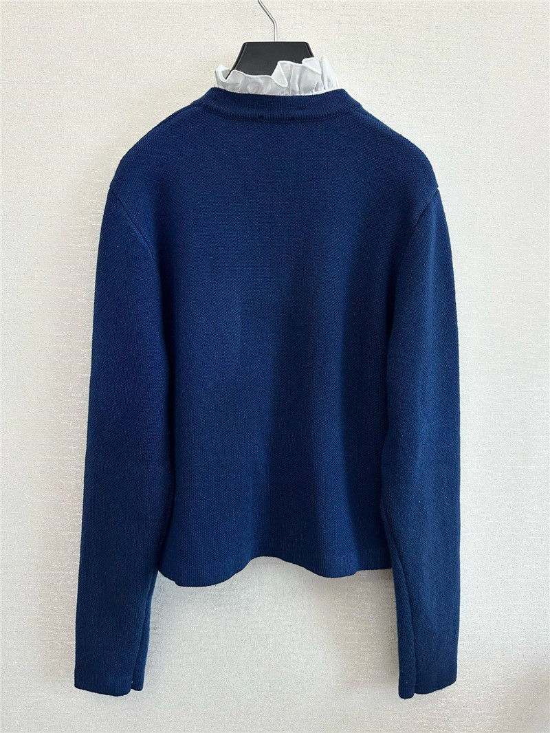 Ce1i*e lace collar cardigan blue