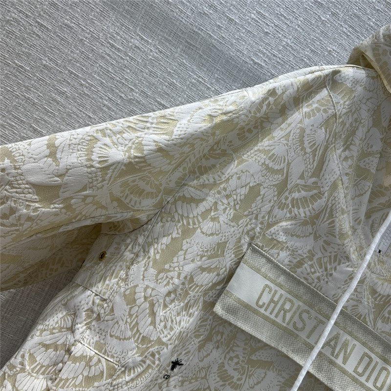 D10r rui butterfly flower element jacquard fabric hooded jacket