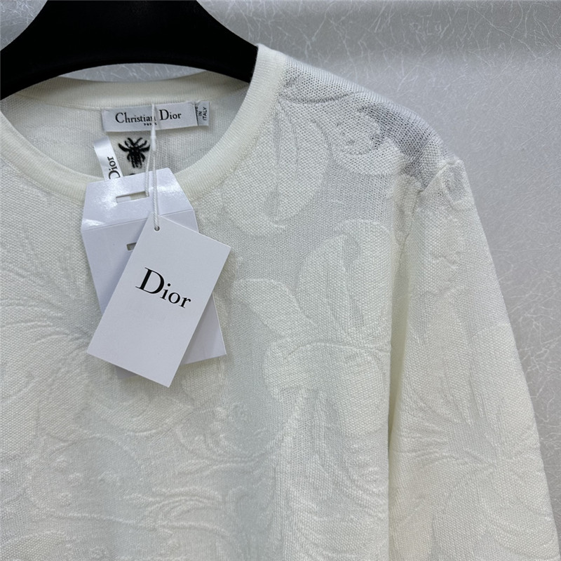 D10r jacquard see-through knit sweater