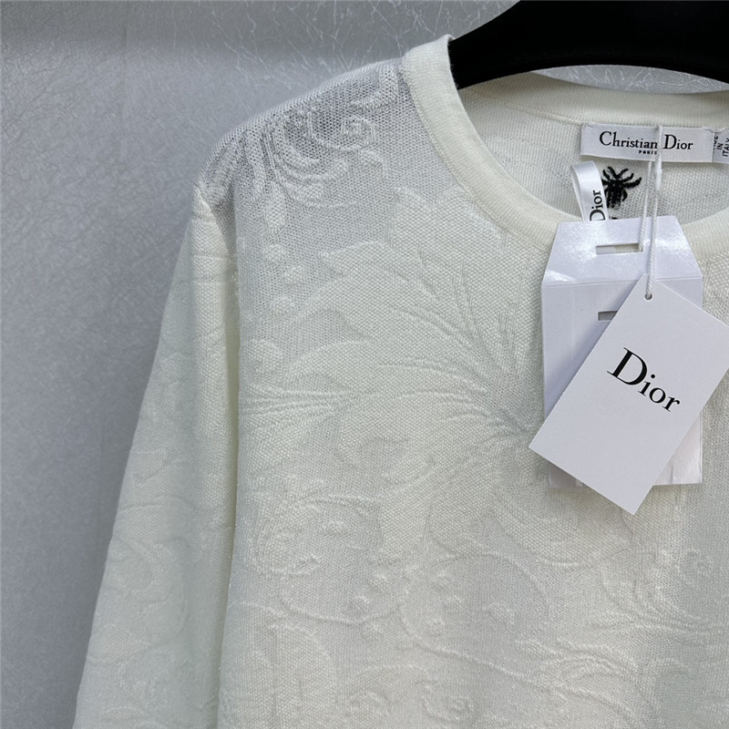 D10r jacquard see-through knit sweater