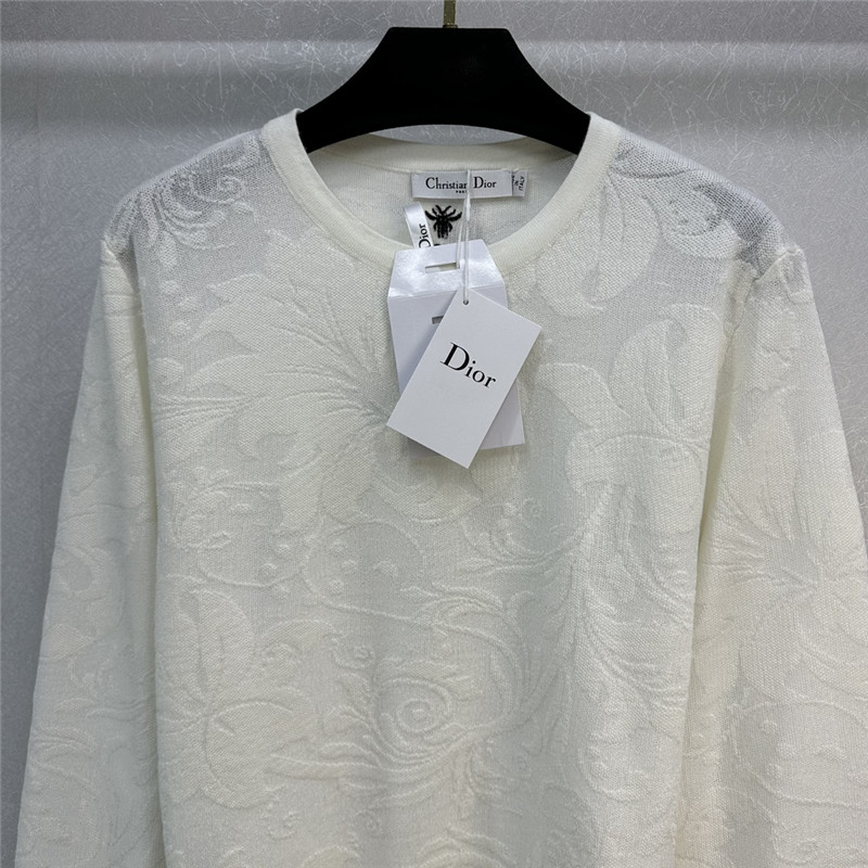 D10r jacquard see-through knit sweater