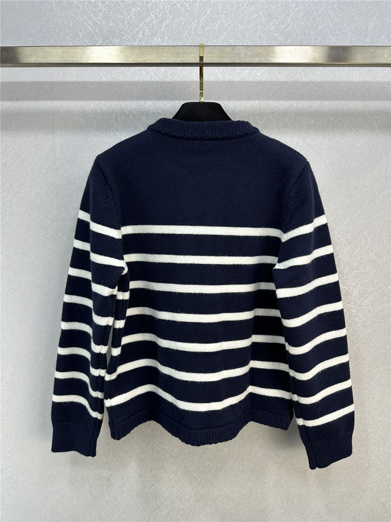 Ce1i*e appliqué striped cardigan