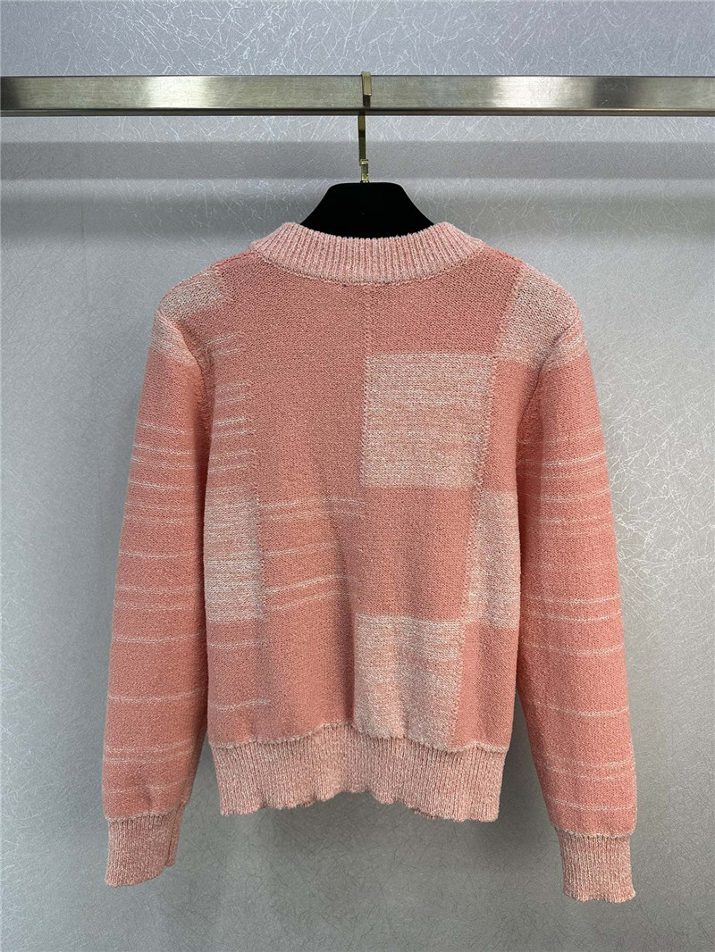 Ch**el logo plaid knitted cardigan