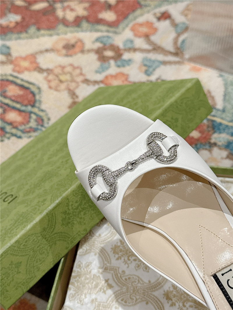 gvc*1 metal embellished crystal D1am0nd buckle half drag