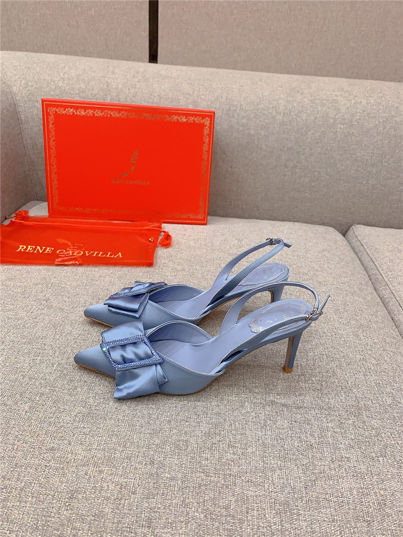 rene caovilla new satin bow high heels