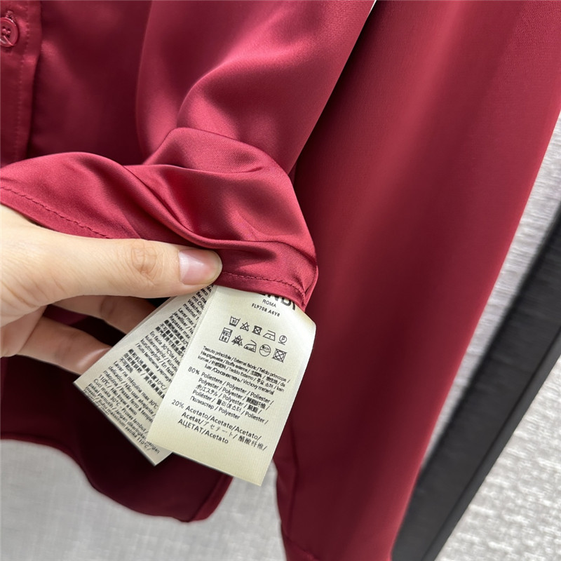 F**di bordeaux red shirt