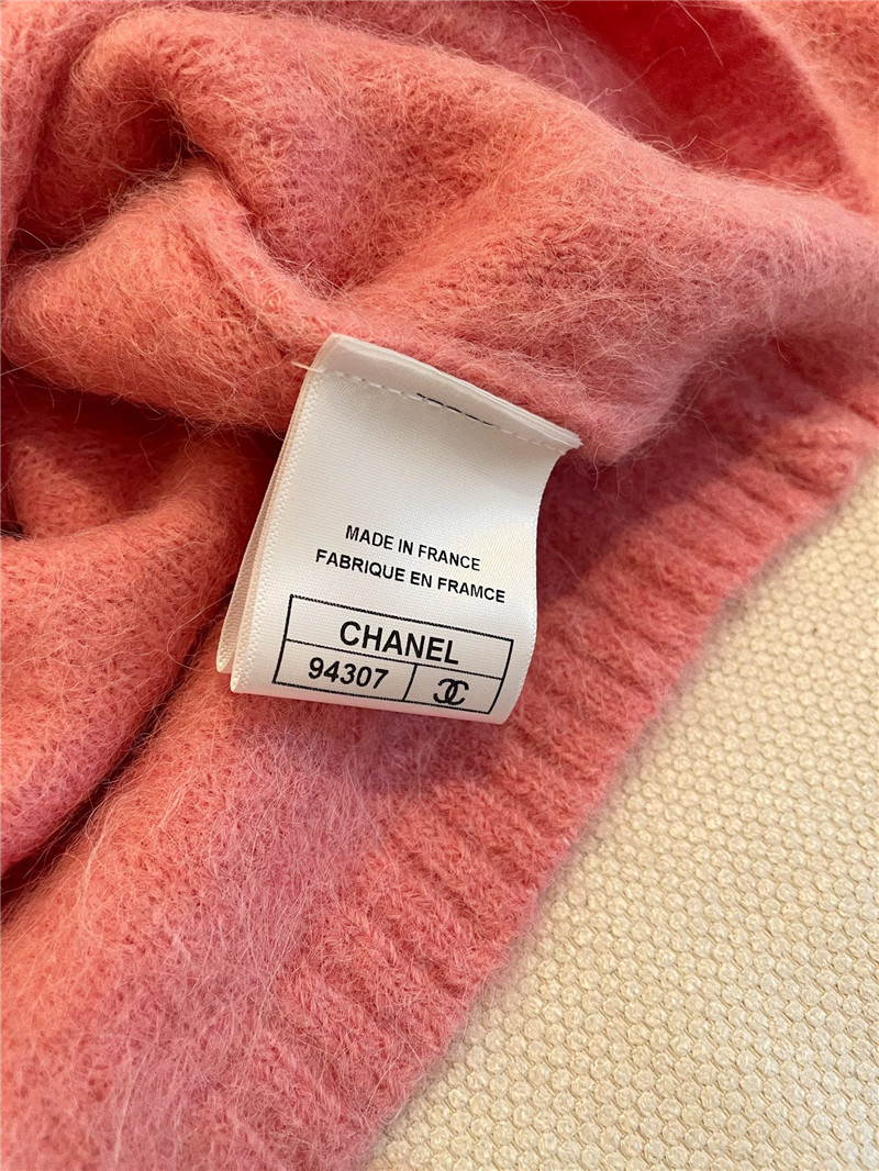 Ch**el logo alpaca sweater pink