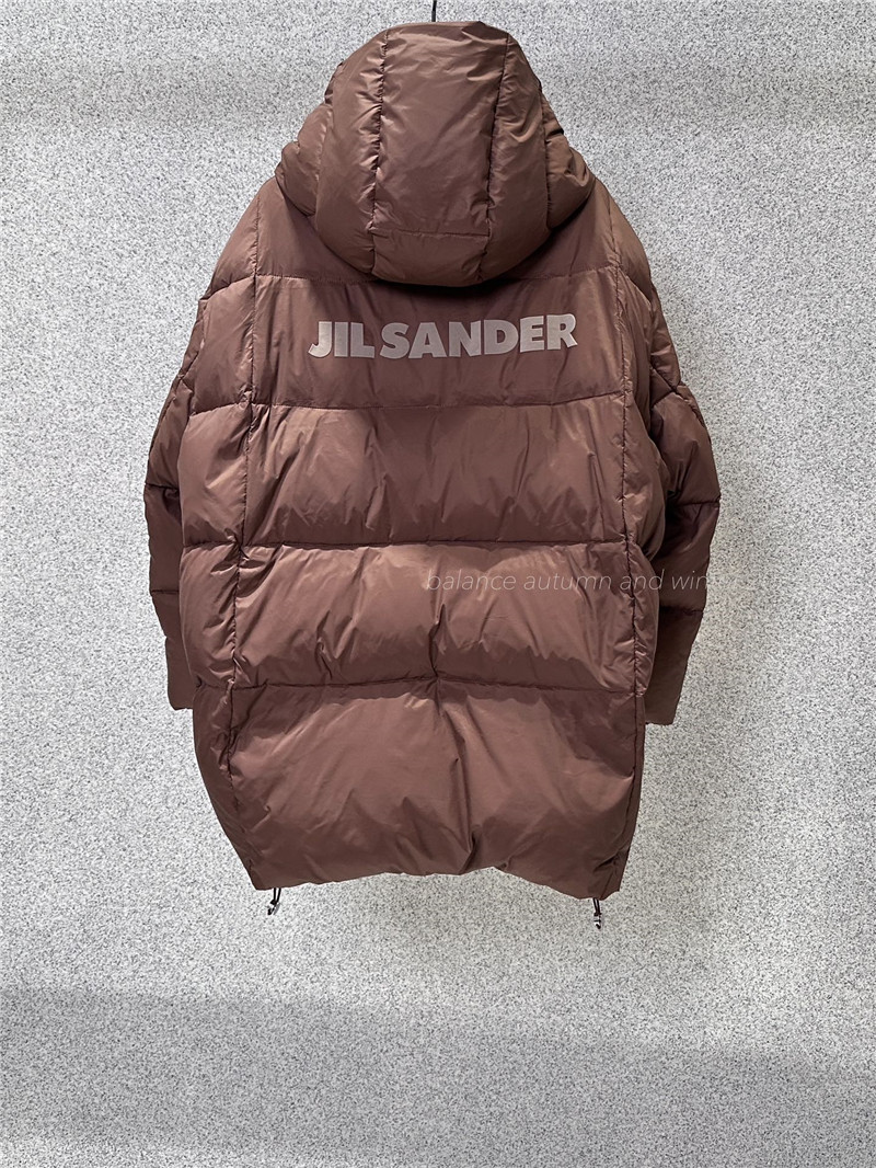 jil sander hooded down jacket