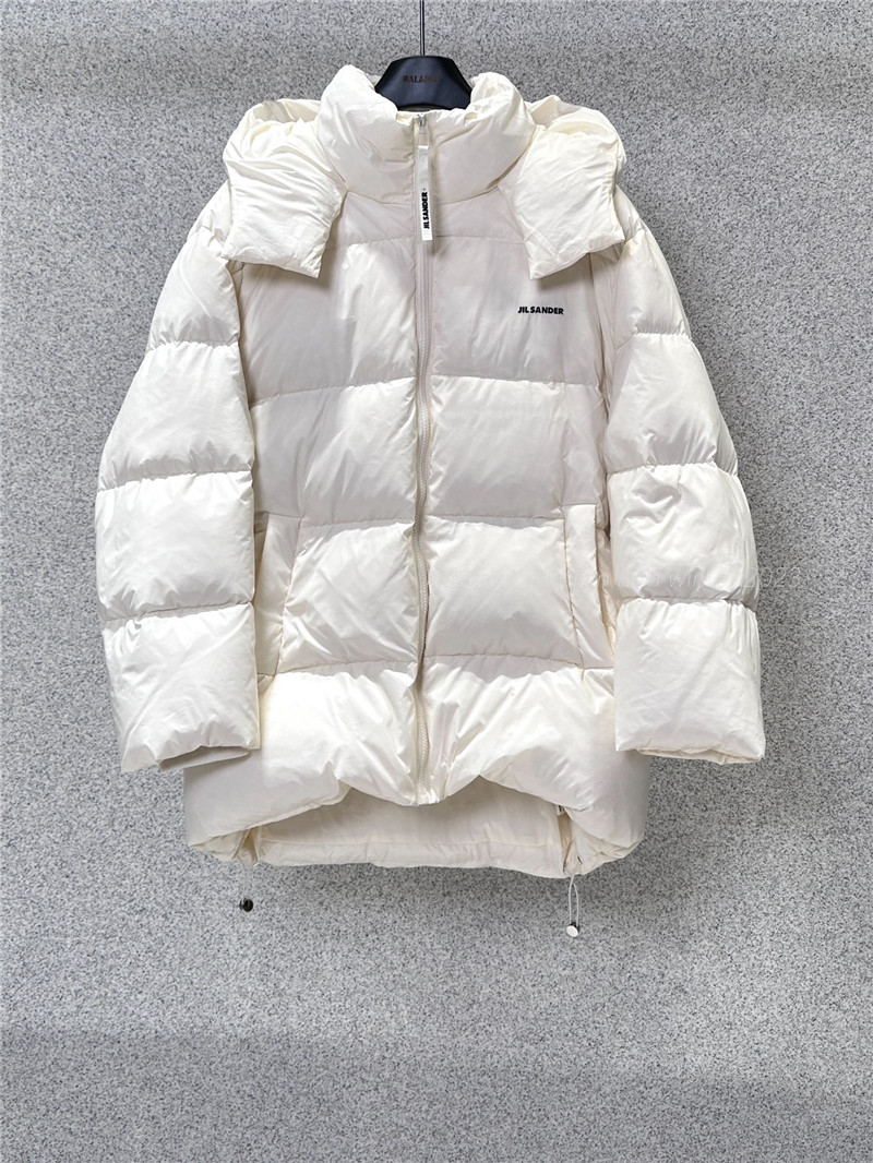 jil sander hooded down jacket