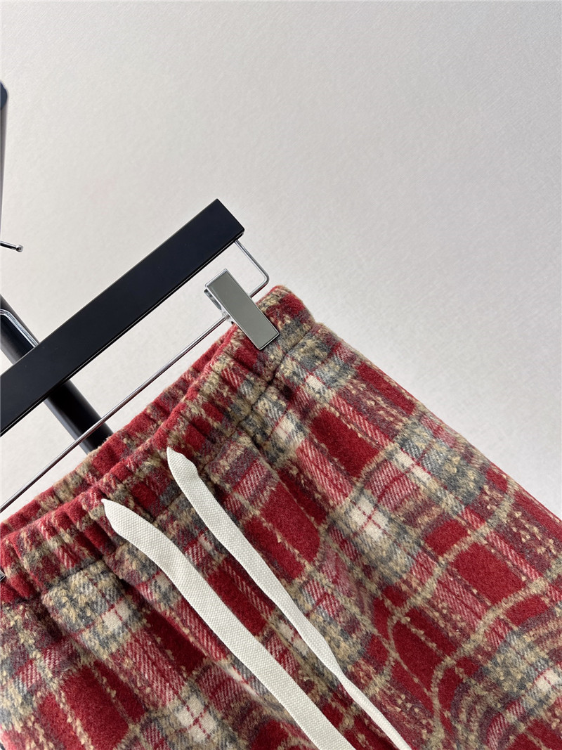 D10r drawstring checked straight-leg pants