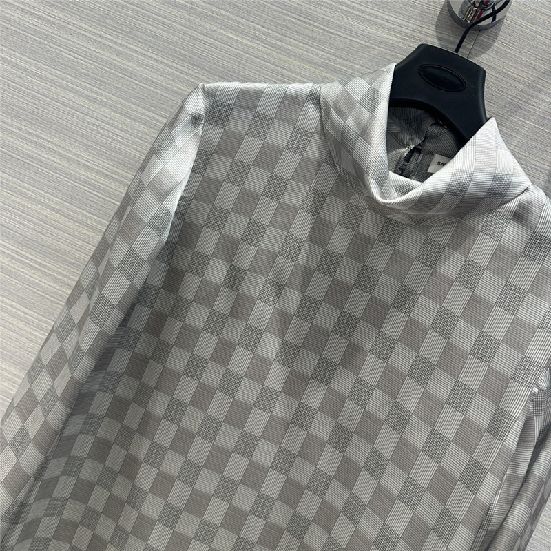 Y51 ribbon silk shirt