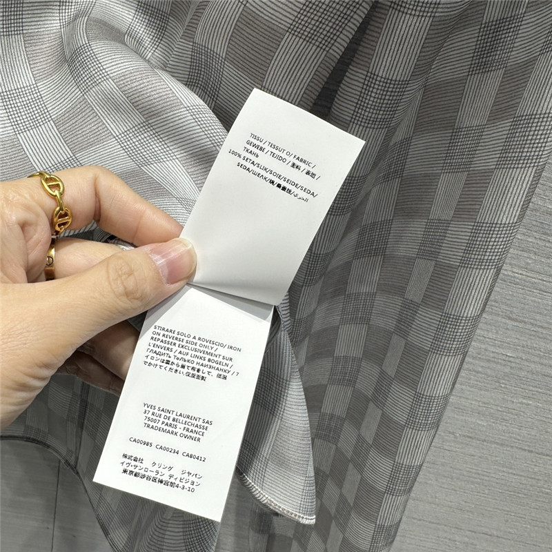 Y51 ribbon silk shirt