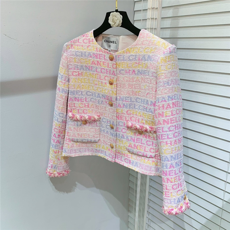 Ch**el bathrobe colorful monogram short coat