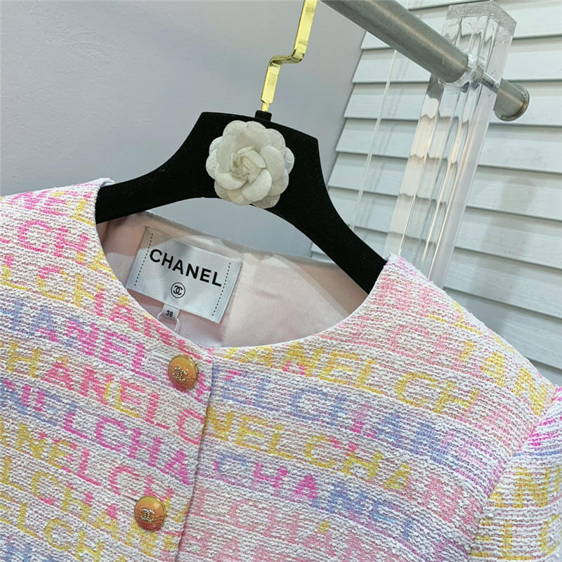 Ch**el bathrobe colorful monogram short coat