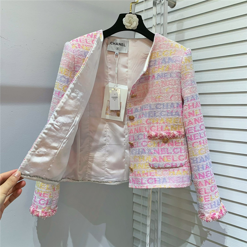 Ch**el bathrobe colorful monogram short coat