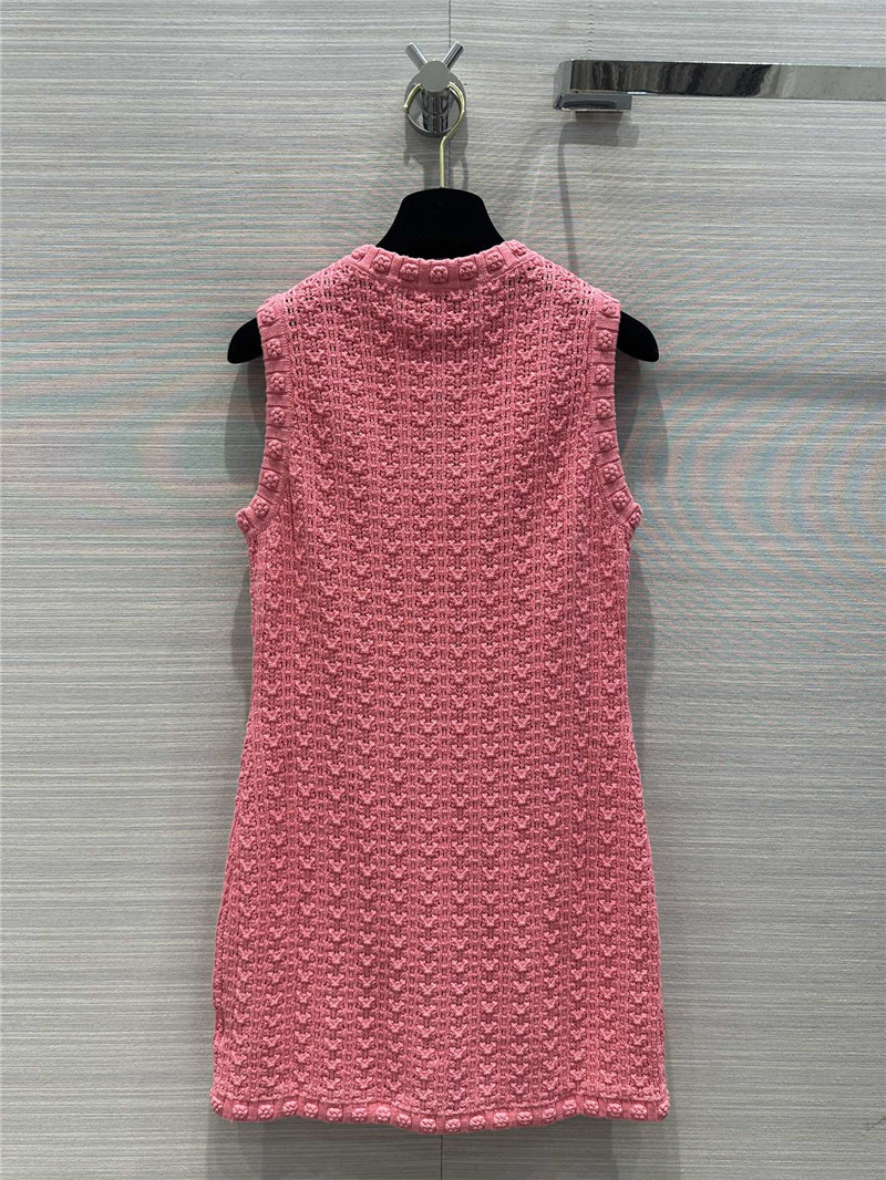 Ch**el hollow embossed woven tank top dress