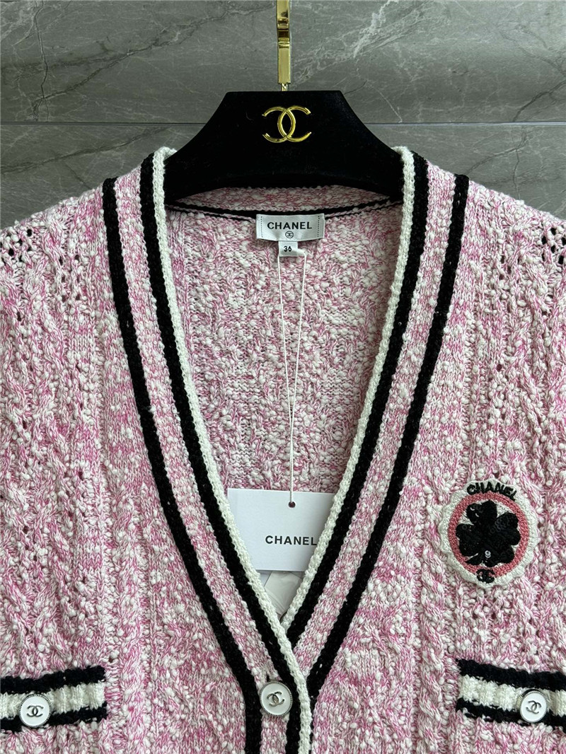 Ch**el three-dimensional pattern cardigan