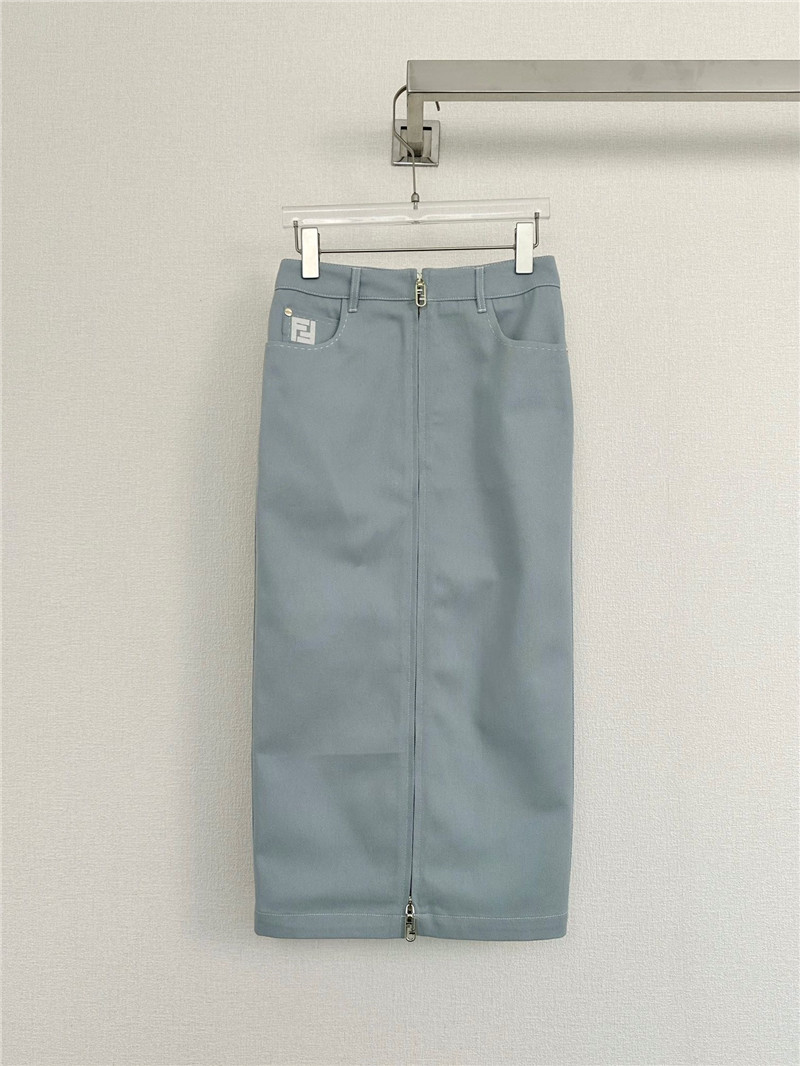 F**di double zip midi skirt