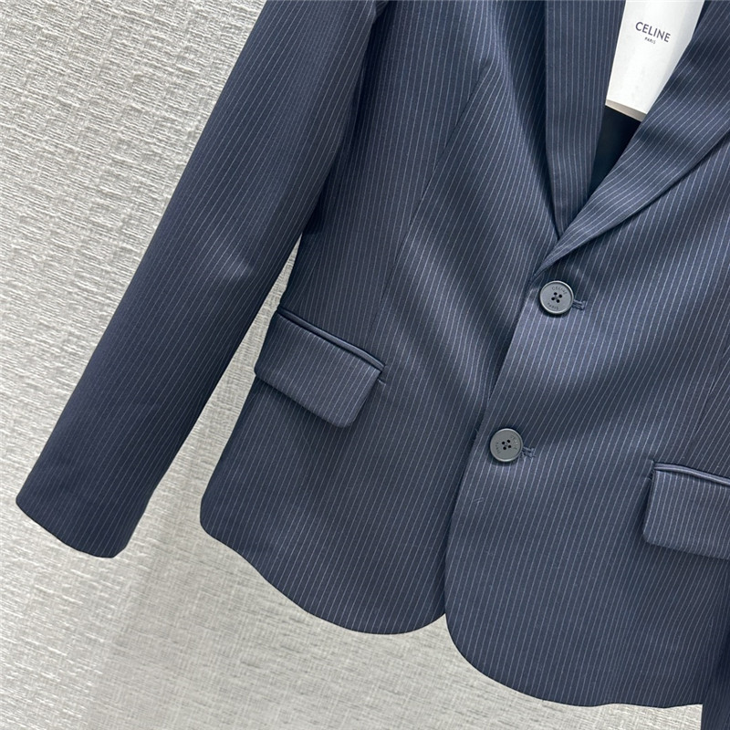 Ce1i*e blue vertical striped blazer