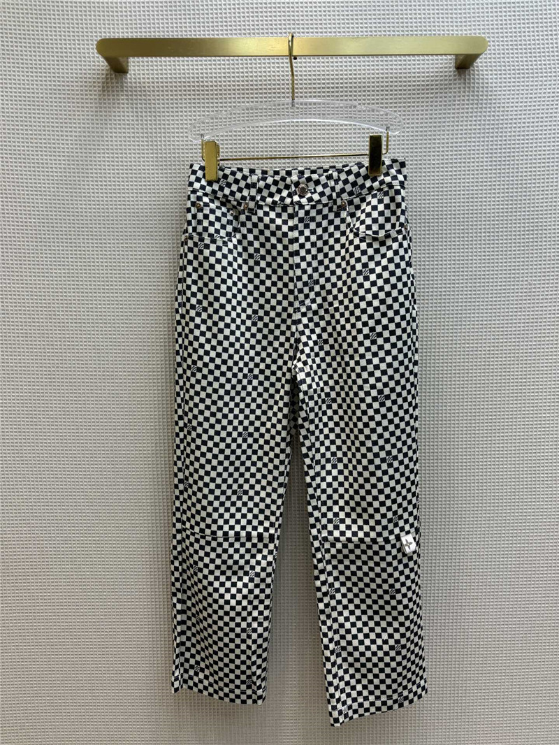 l0vis Vvtt0n lv classic logo printed denim straight pants