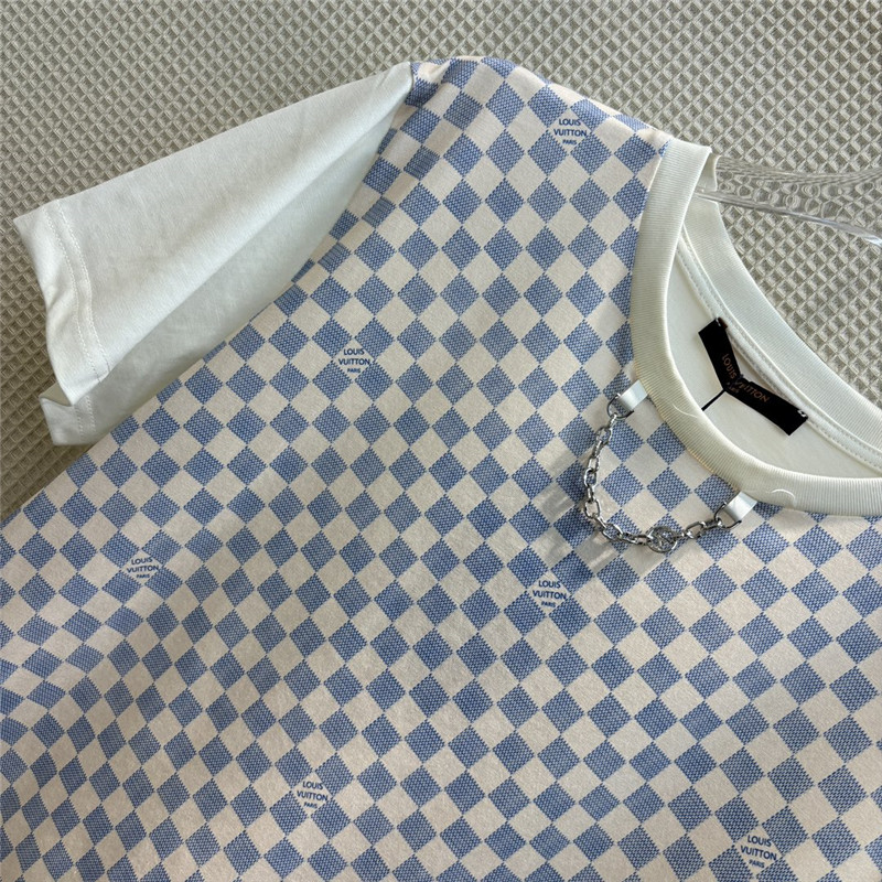 l0vis Vvtt0n lv checkerboard short-sleeved t-shirt