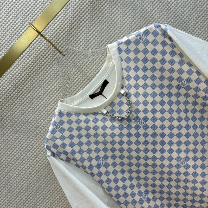 l0vis Vvtt0n lv checkerboard short-sleeved t-shirt