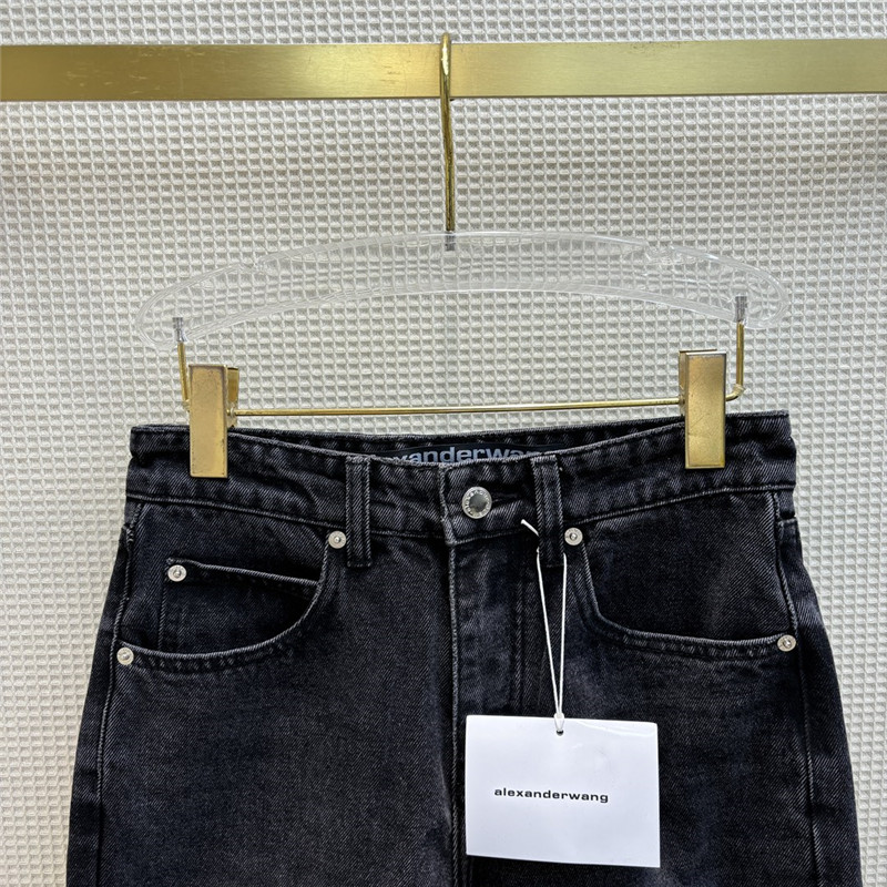 A1exa*der wang straight leg jeans with back pocket lettering