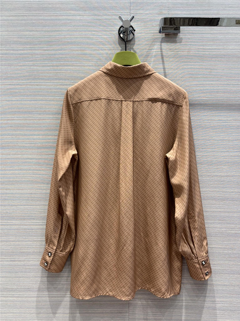 Gvc*1 gg fine logo print silk shirt