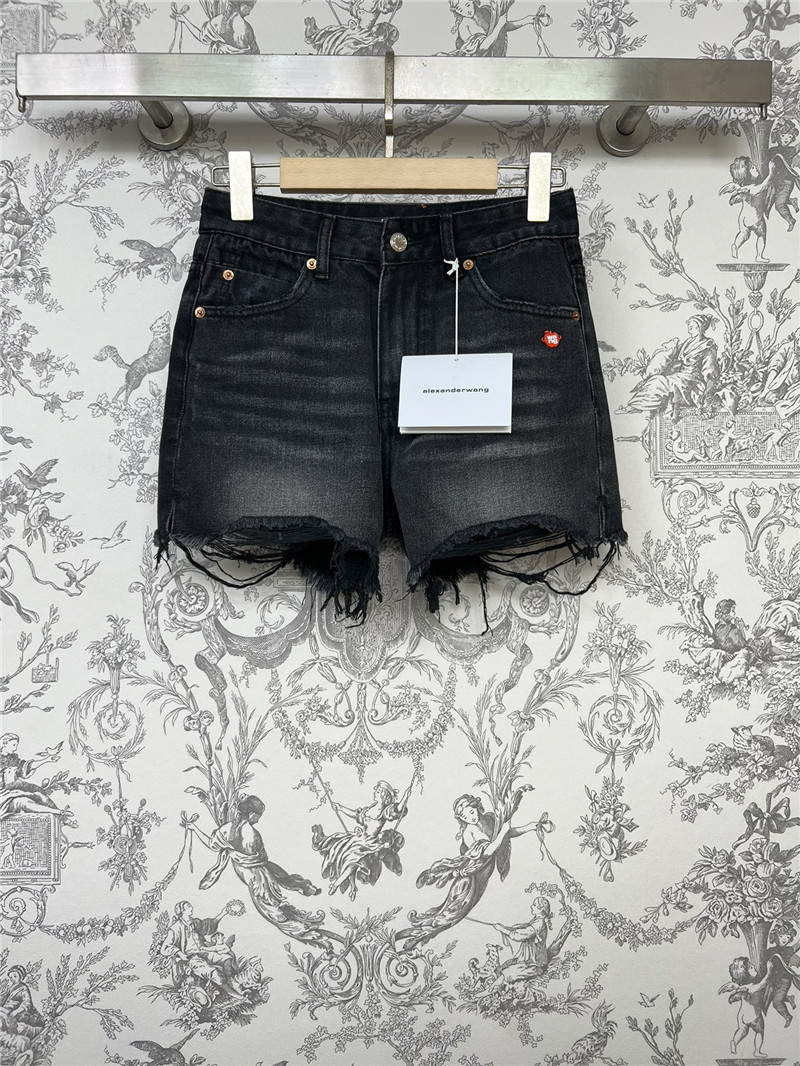 A1exa*der wang new distressed denim shorts