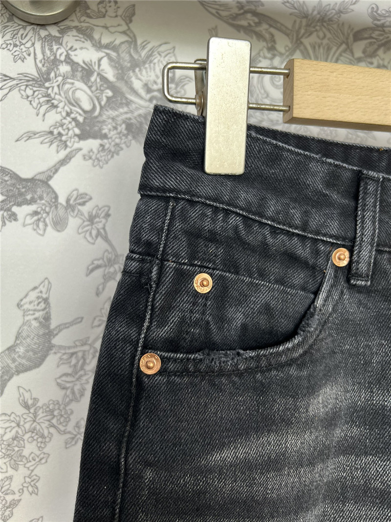 A1exa*der wang new distressed denim shorts