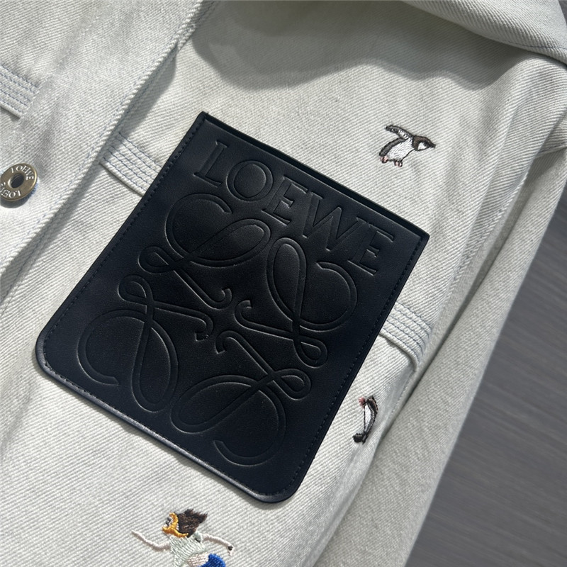 L0ew* bleached denim jacket