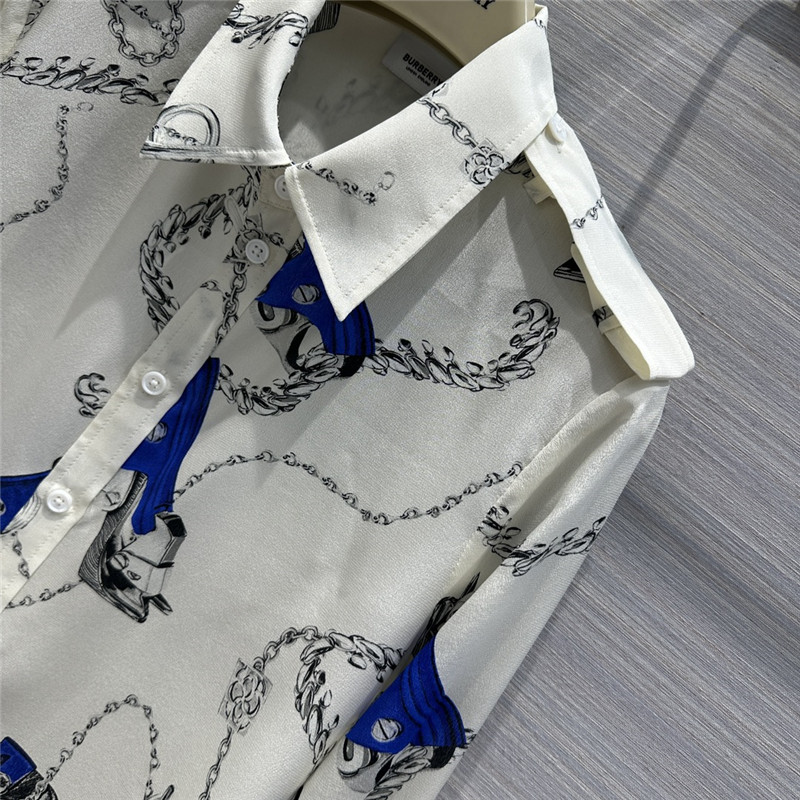 Bv*b*rry printed silk shirt