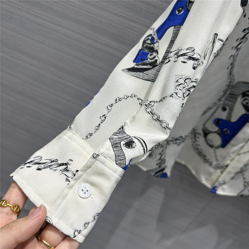 Bv*b*rry printed silk shirt