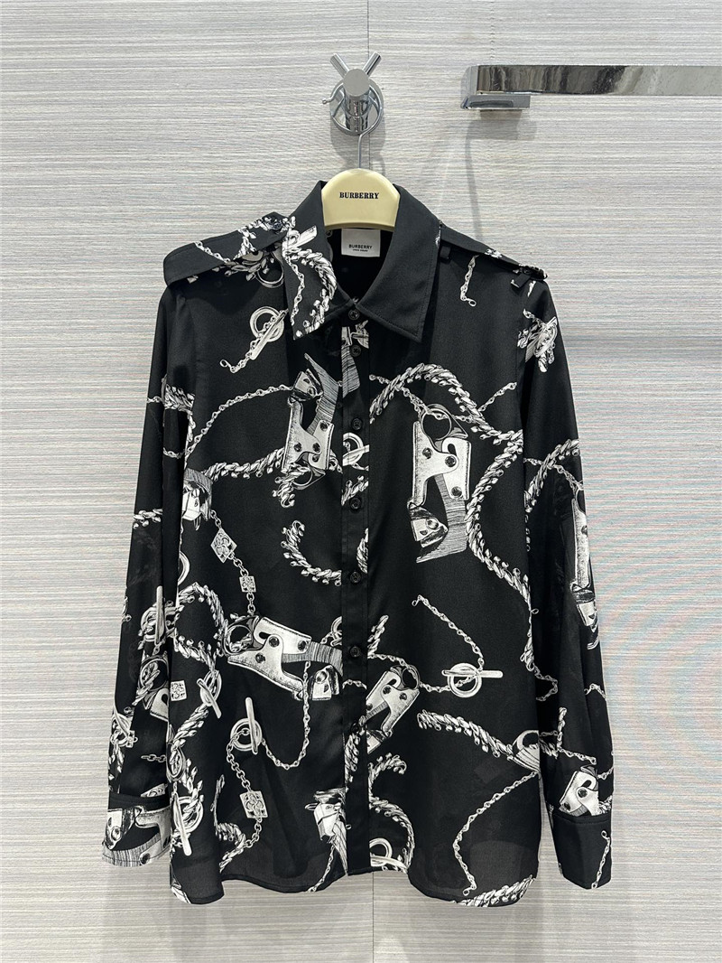 Bv*b*rry printed silk shirt