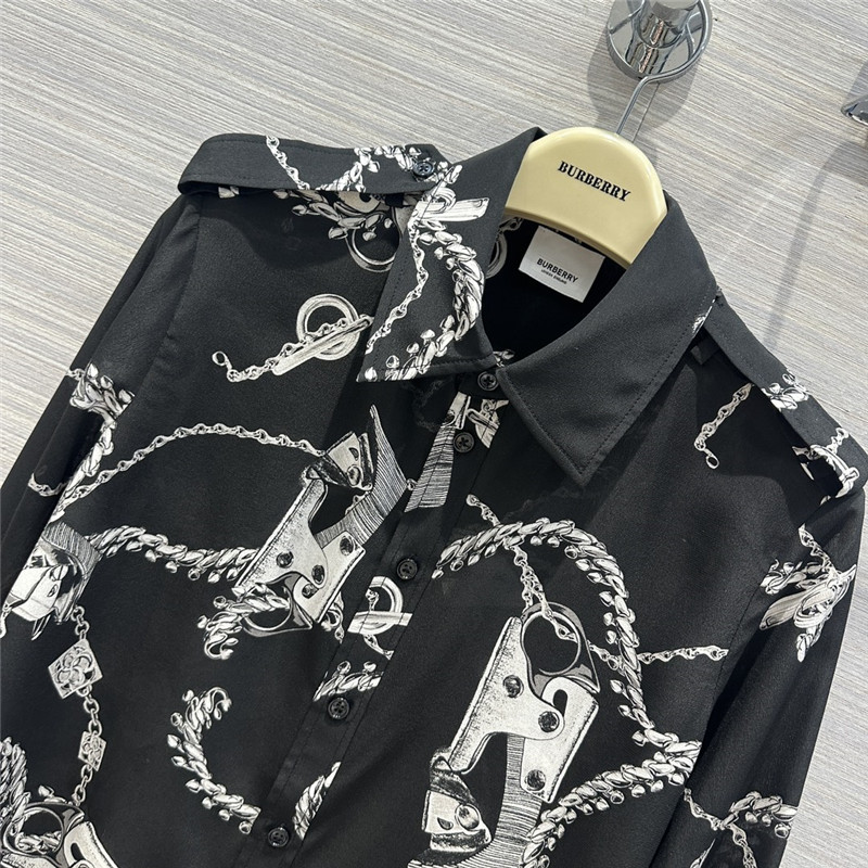 Bv*b*rry printed silk shirt