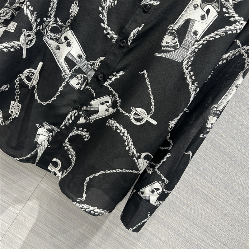 Bv*b*rry printed silk shirt