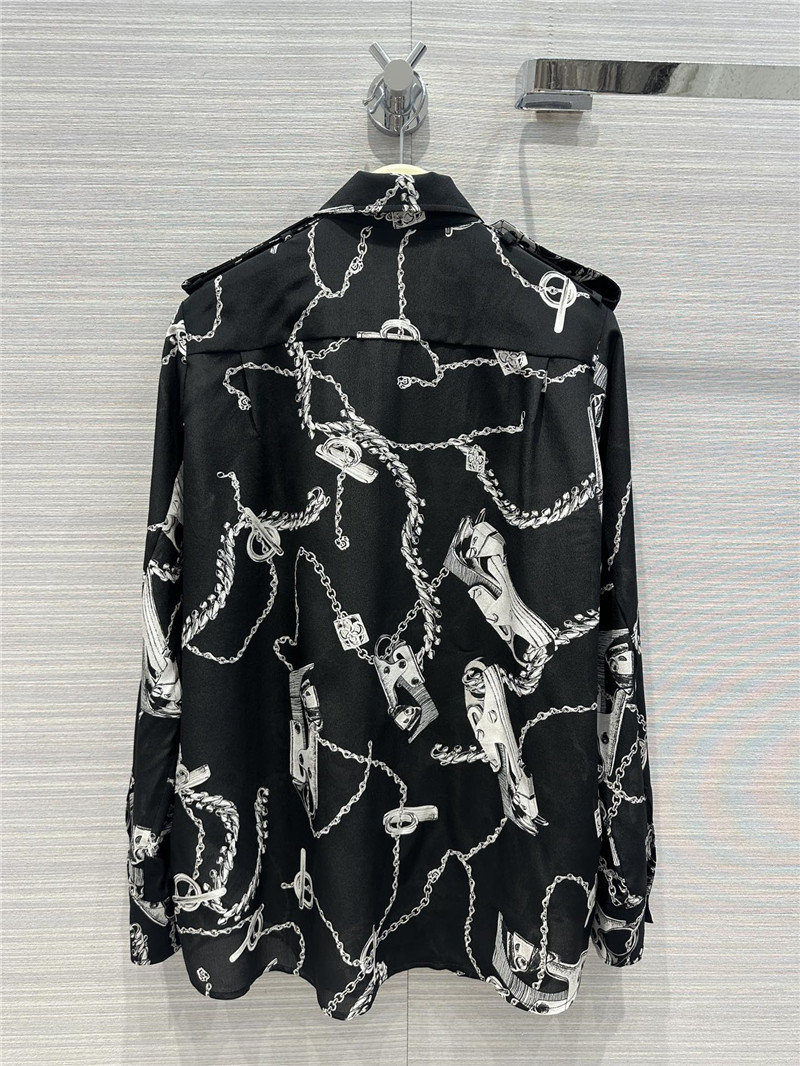 Bv*b*rry printed silk shirt