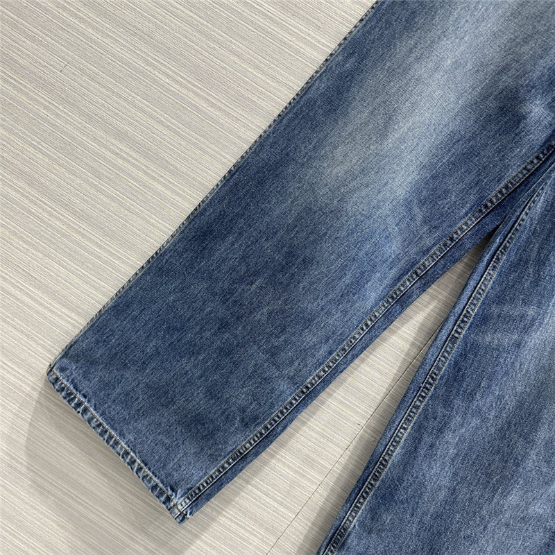 D10r mid-high waist double pocket straight jeans