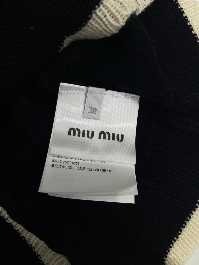 M1um1u hot rhinestone cake sleeve sweater