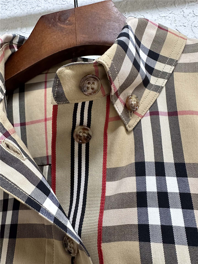 Bv*b*rry checked cotton tie-waist shirt dress