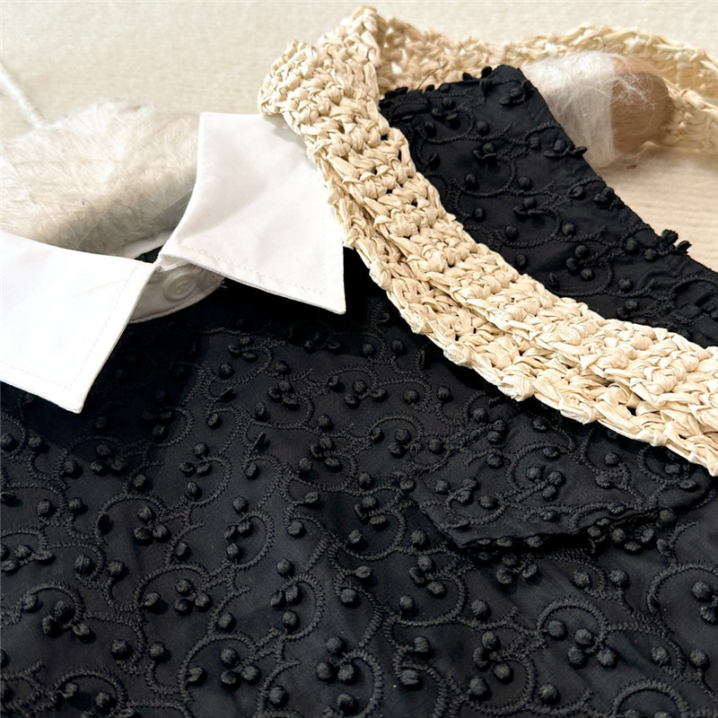 Pra*a lapel three-dimensional bouquet two-piece set