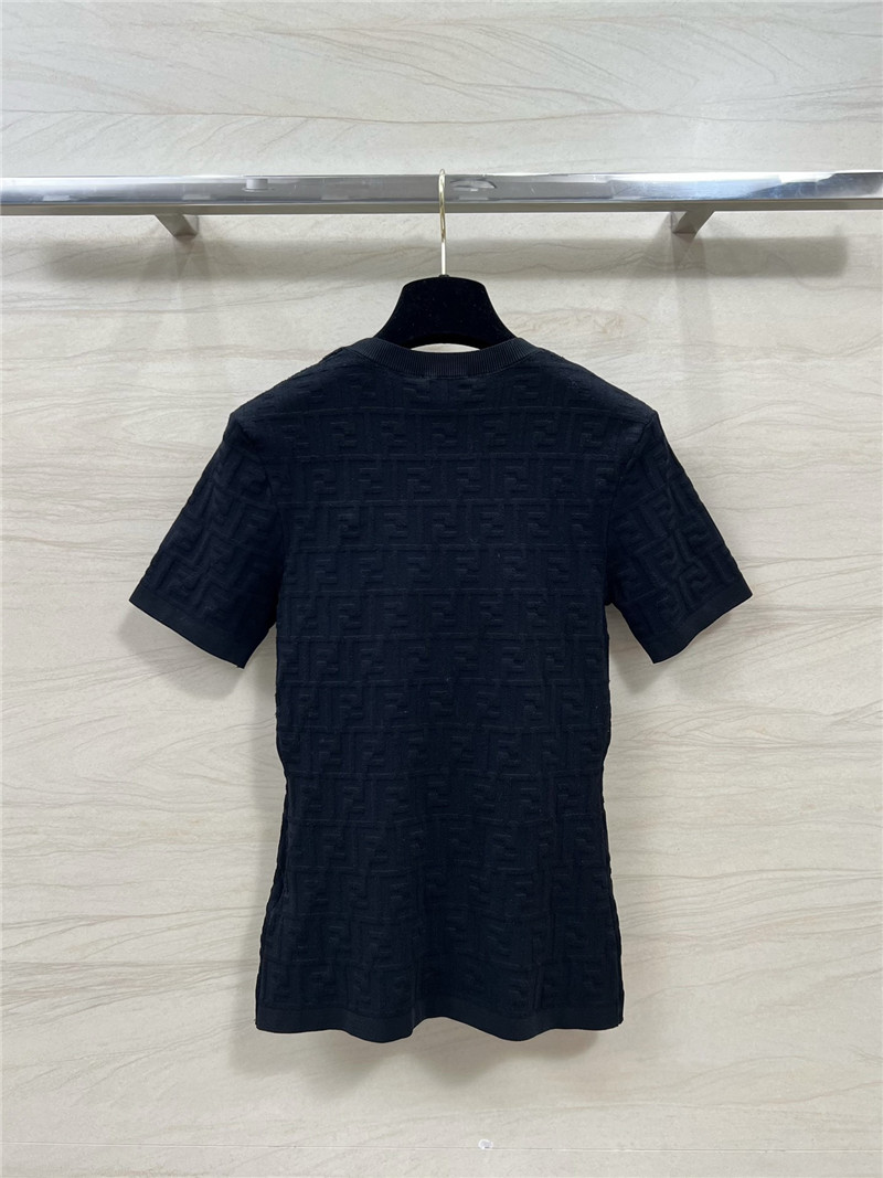 F**di embossed ff t-shirt in black