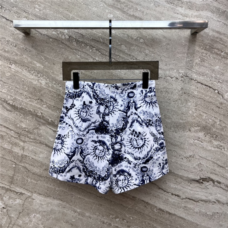 D10r sun god series printed casual shorts