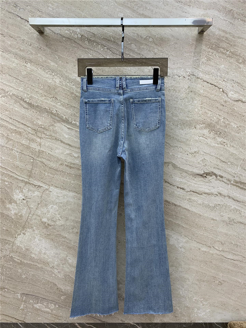 M1um1u micro logo embellished bootcut jeans